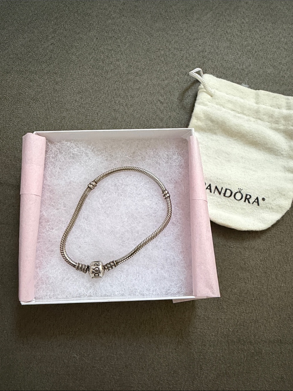 Pandora Sterling Silver Charm Bracelet, New w/ dust bag   13.86 grams